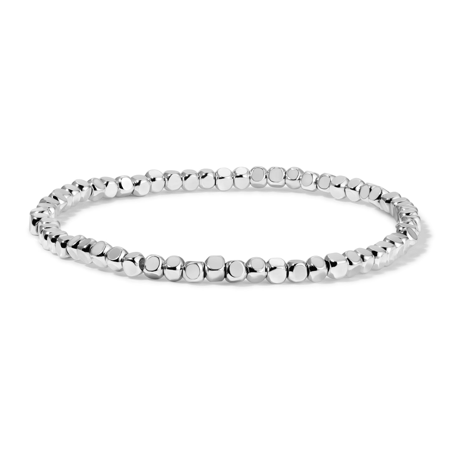 Fashion Fortunes 3mm Silver Cube Bracelet