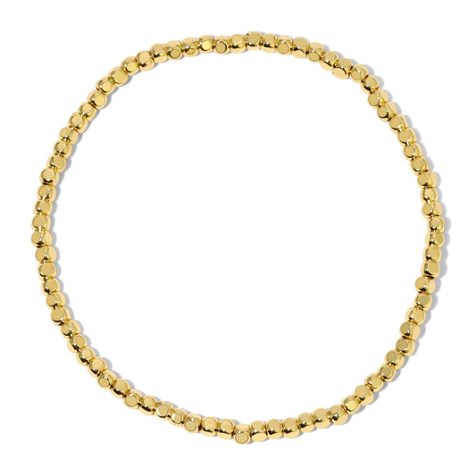 gold beaded necklace