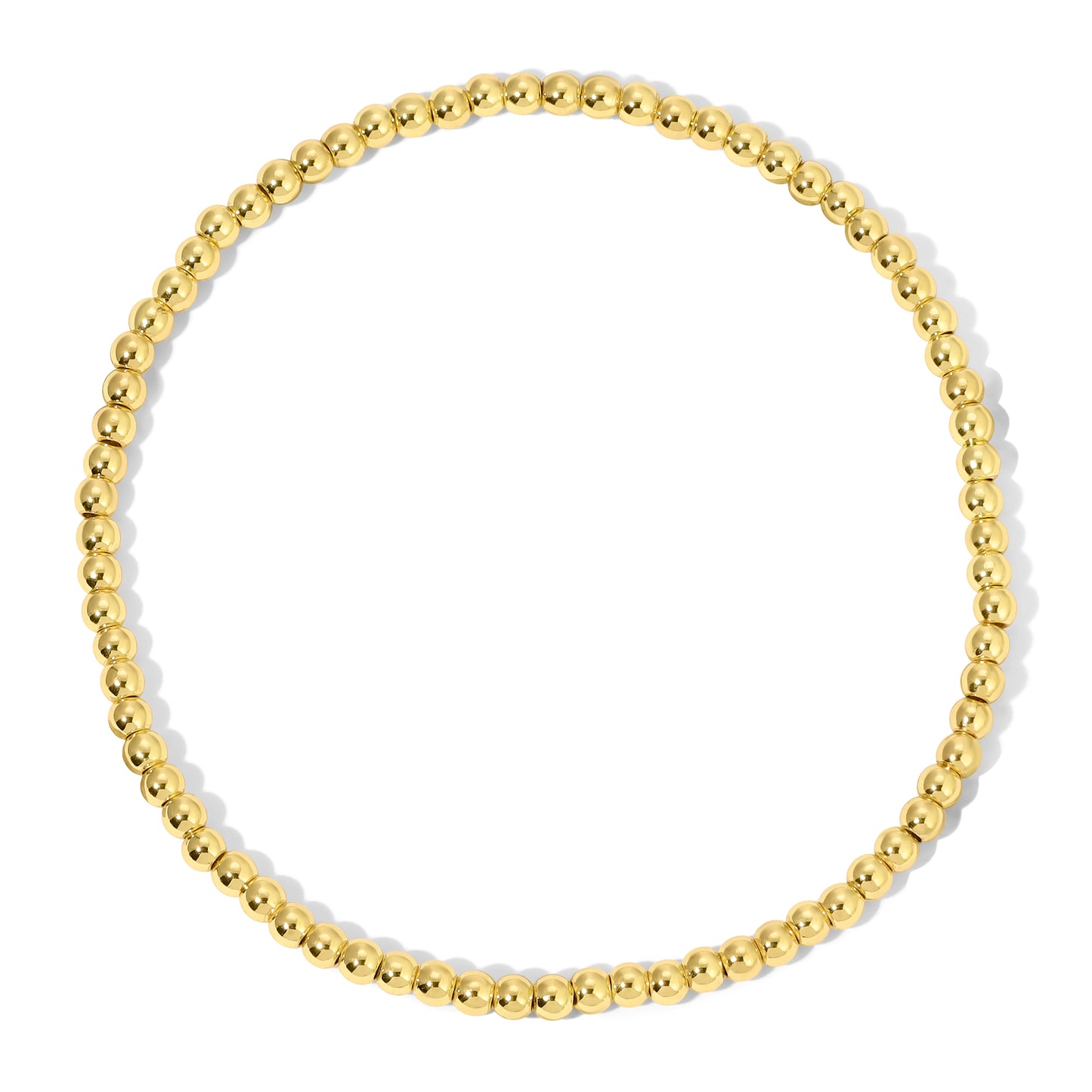 Fashion Fortunes 3mm Round Gold Bead Bracelet