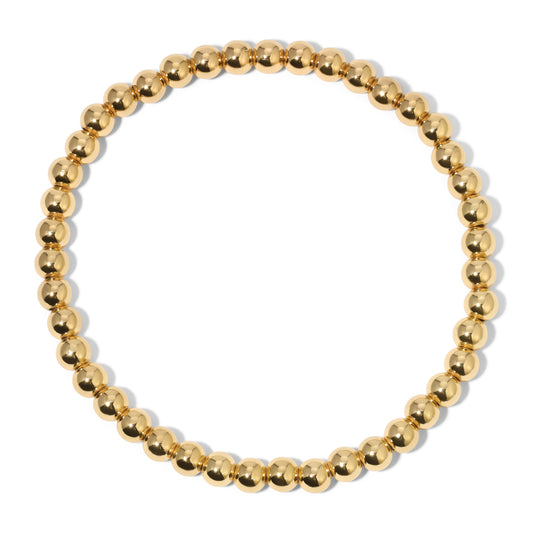 gold beaded bracelet