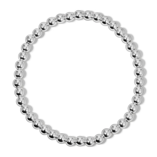 silver beaded bracelet