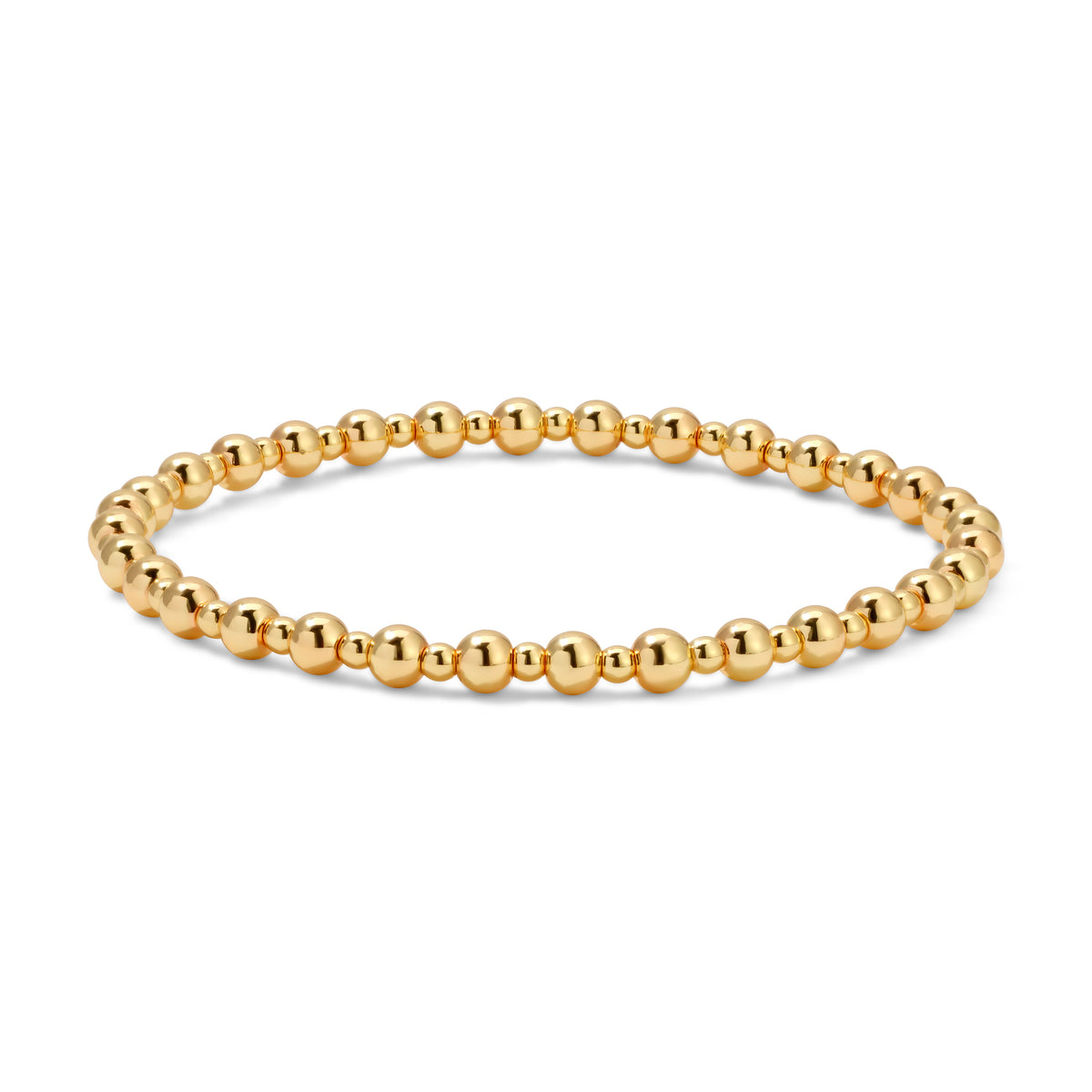 Fashion Fortunes Gold & Silver Mixed Size Bead Bracelets