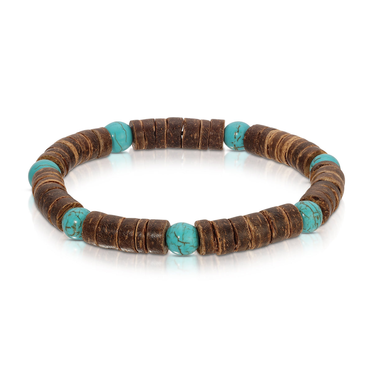 brown and turquoise bracelet