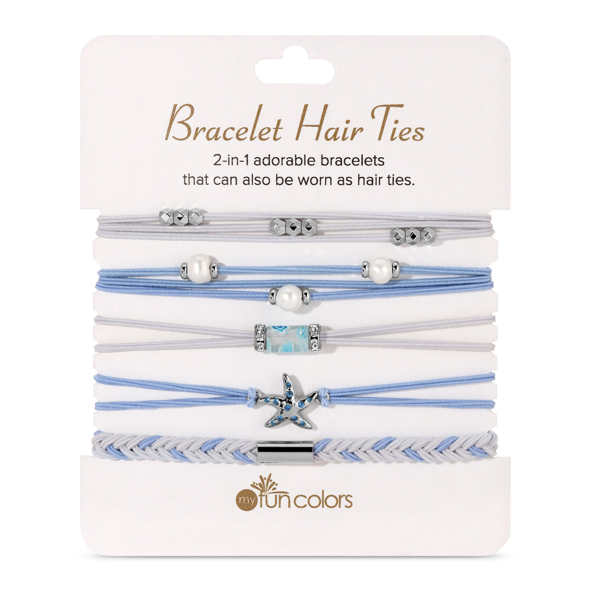 Light Blue Bracelet Hair Ties