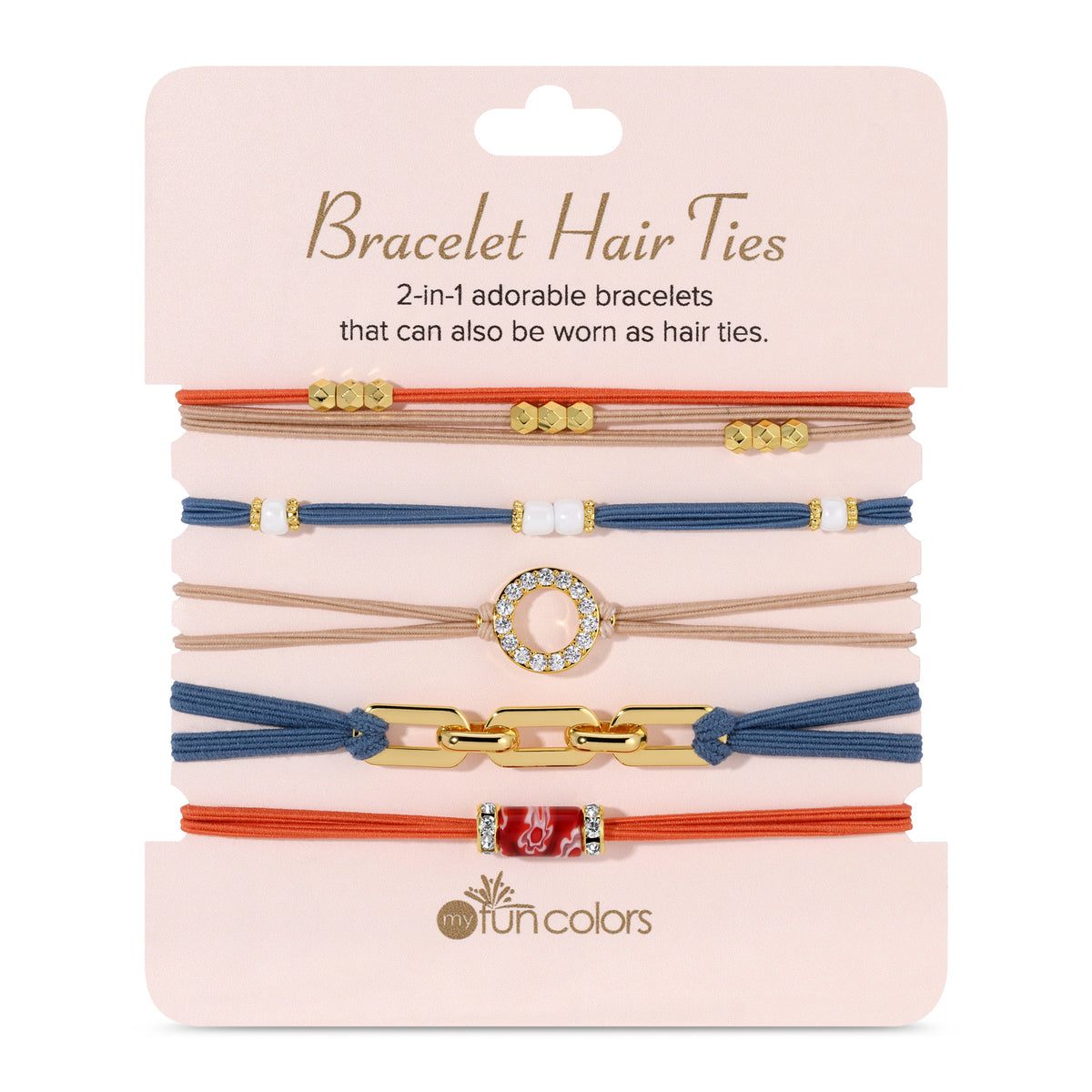 Caramel & Denim Bracelet Hair Ties