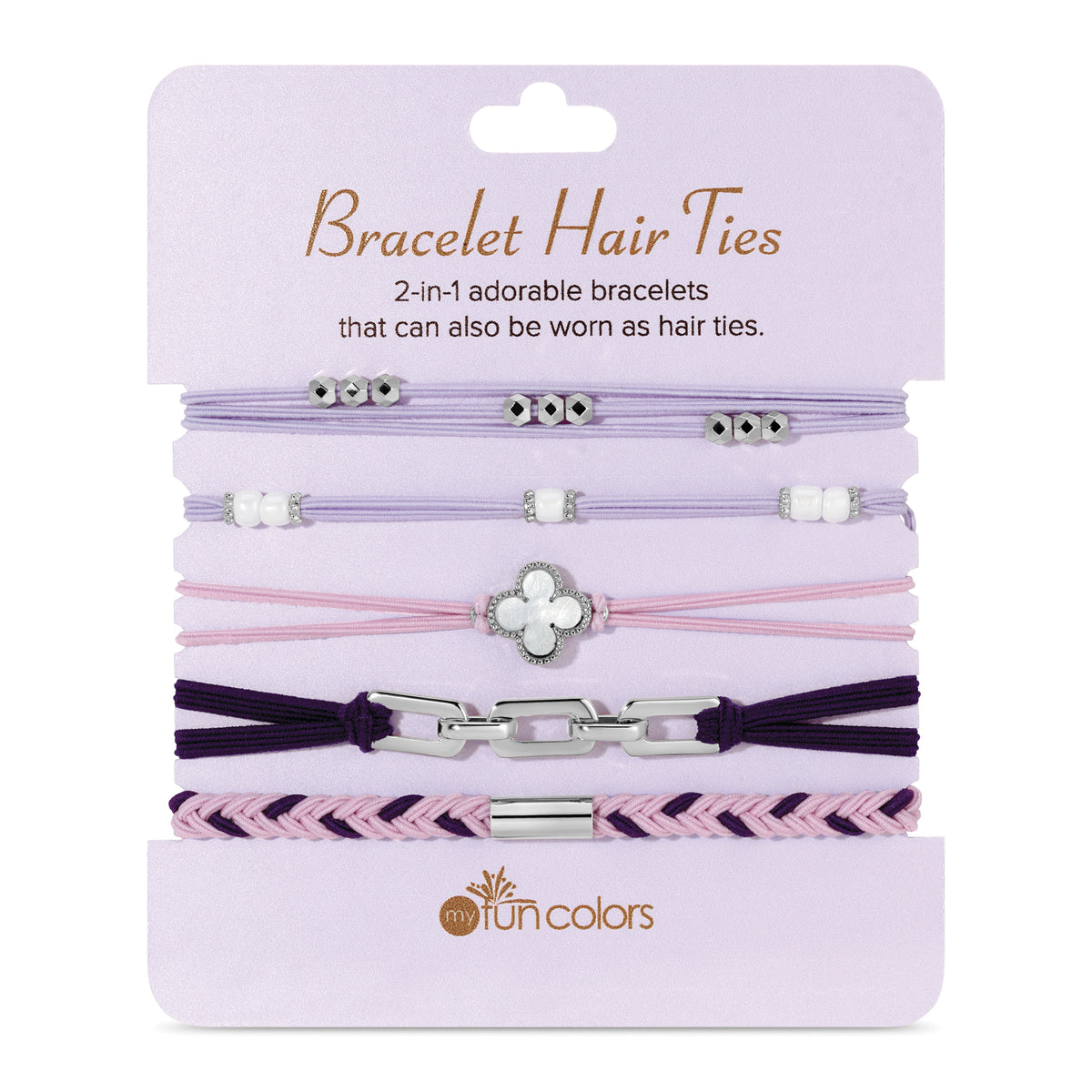 Lavender & Violet Bracelet Hair Ties