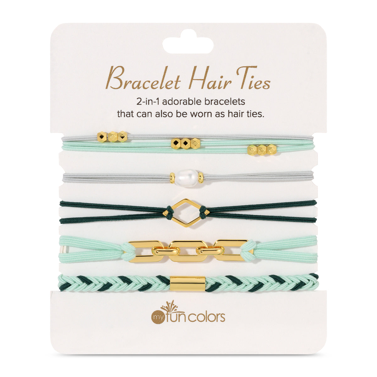 Dark Teal & Turquoise Bracelet Hair Ties