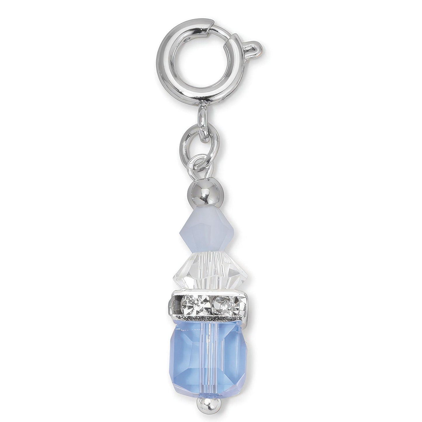 Aqua Crystal Drop Charm
