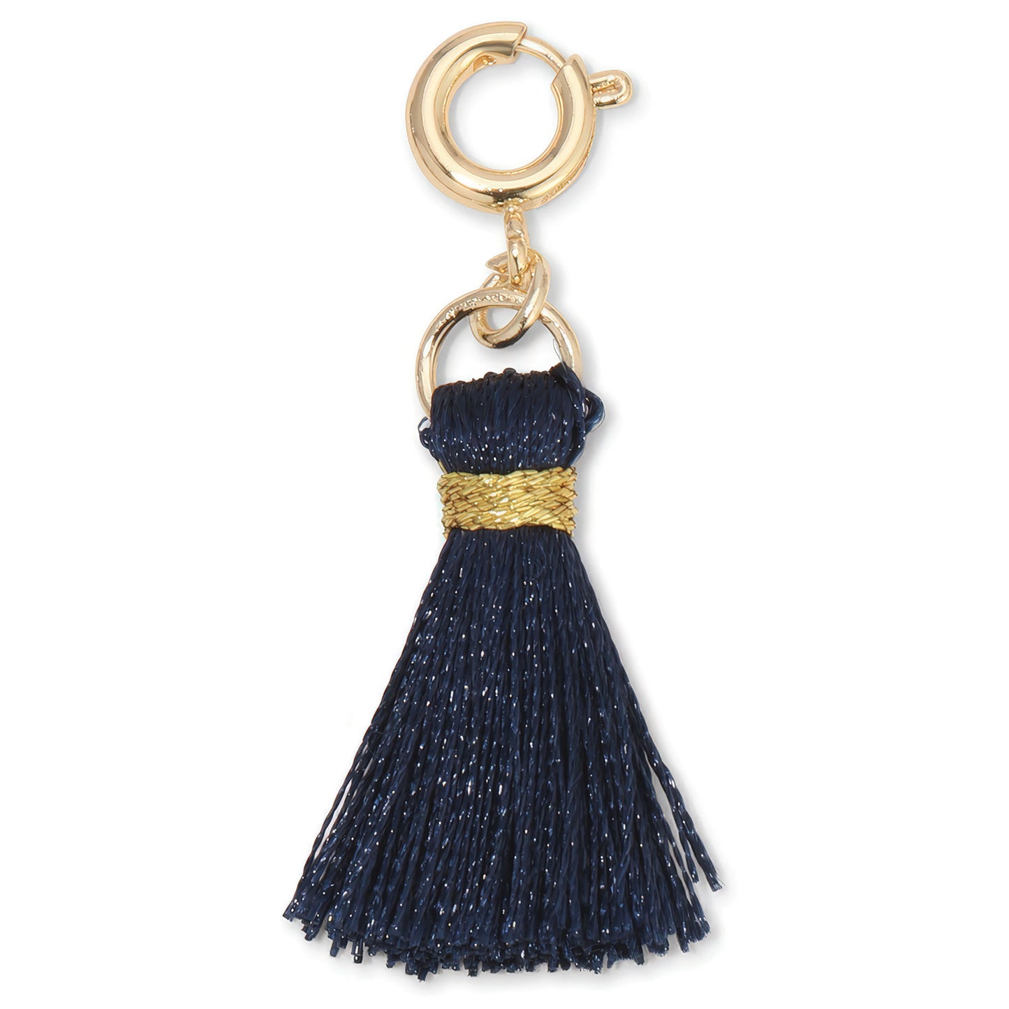 Navy Tassel and Gold Charm