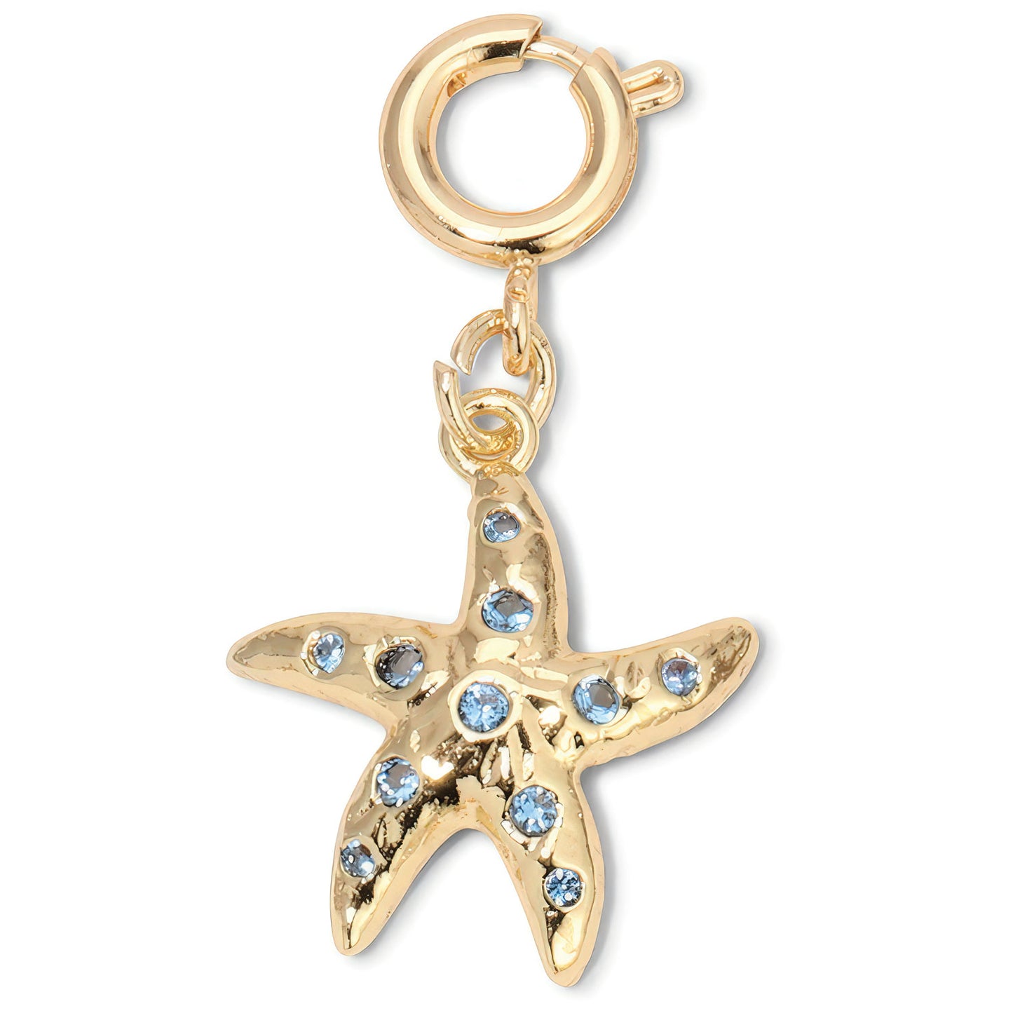 Gold and Crystal Starfish Charm