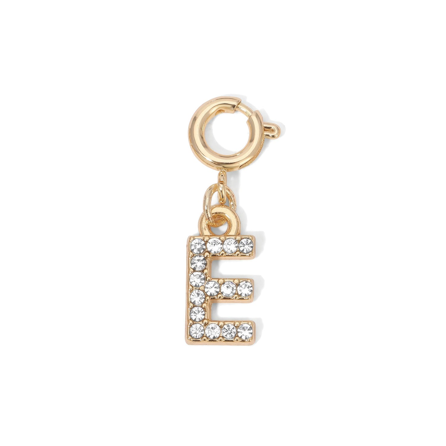Gold Plated Rhinestone Initial Charms