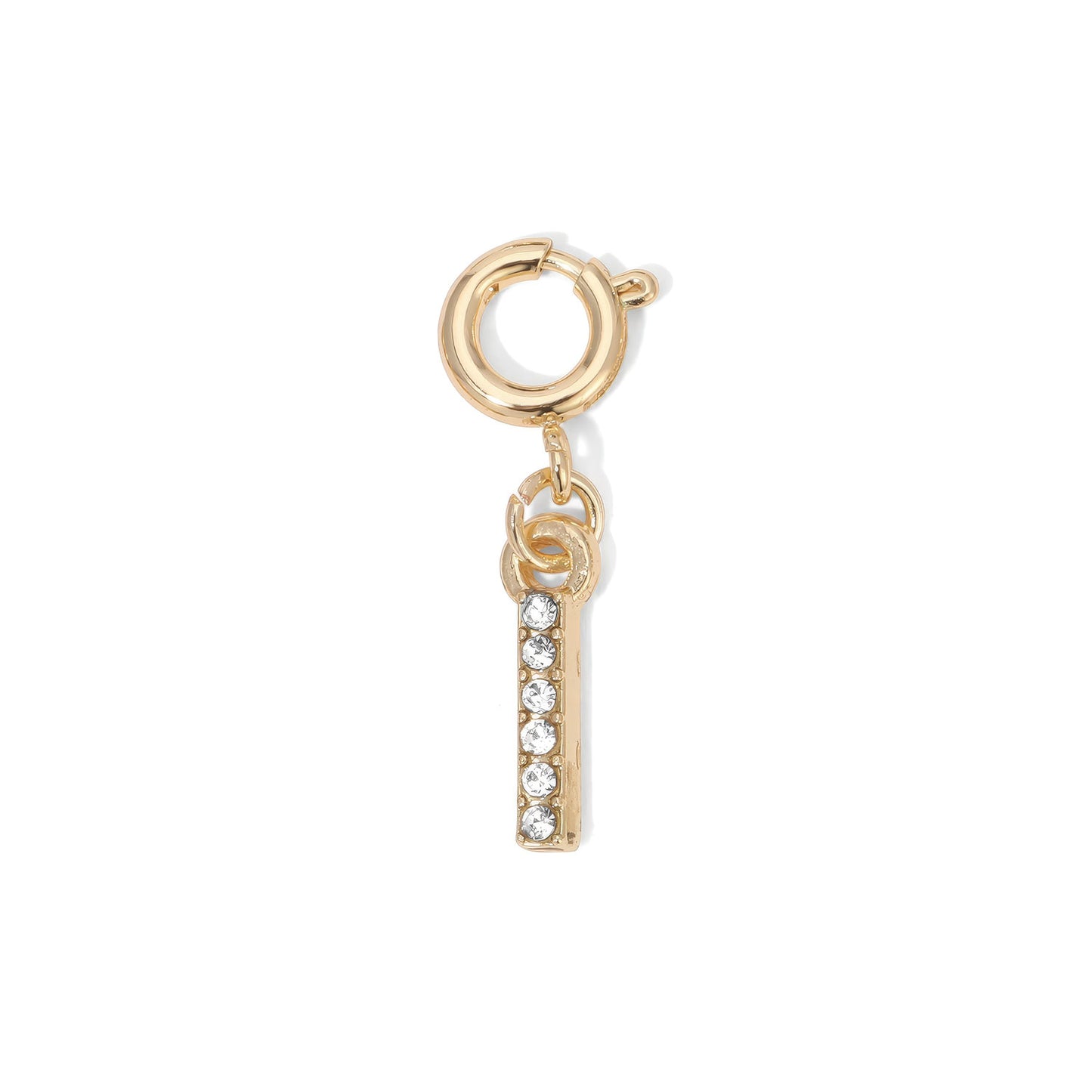 Gold Plated Rhinestone Initial Charms