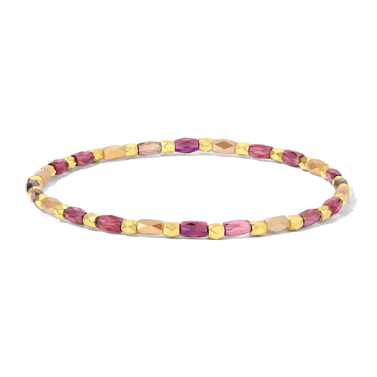 colorful beaded bracelet on white background