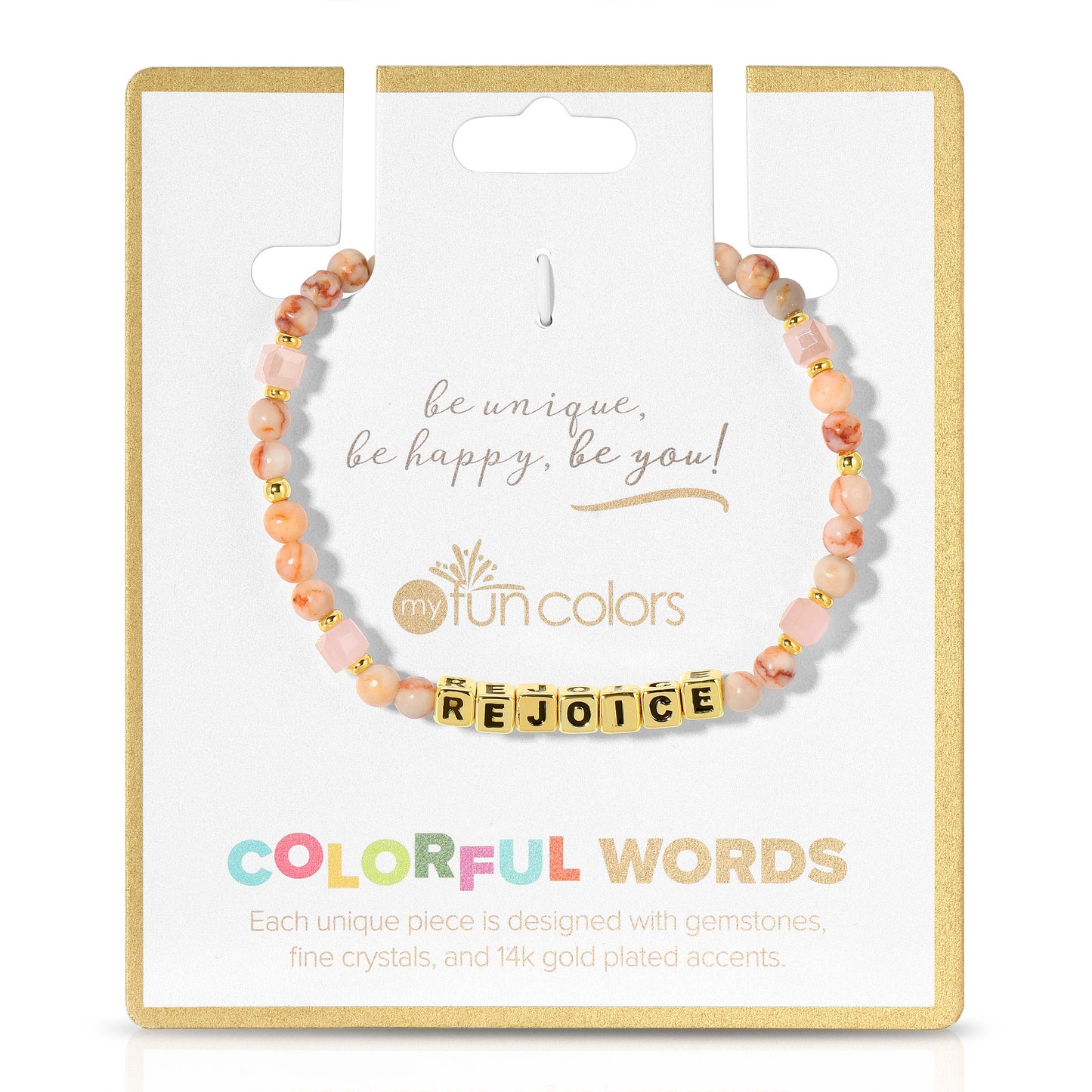 REJOICE Colorful Words Bracelet