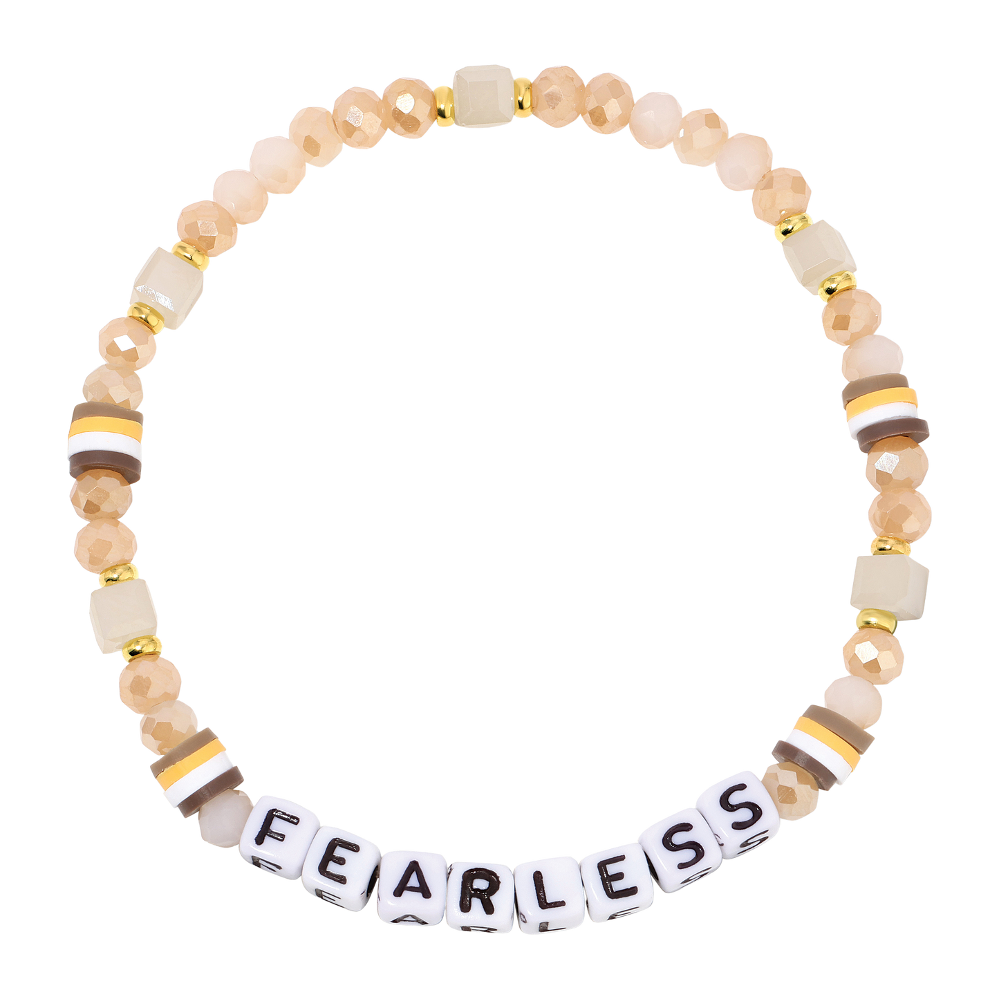 fearless letter beaded bracelet