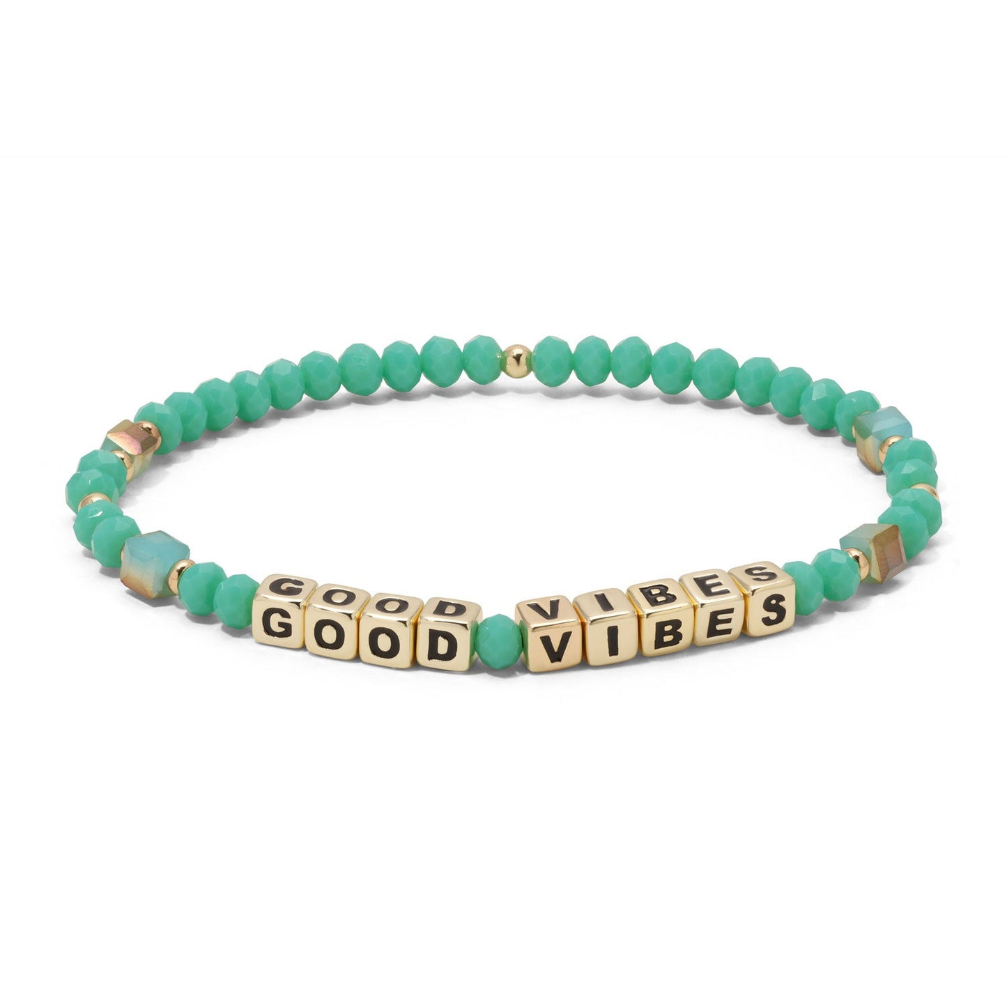 GOOD VIBES Colorful Words Bracelet