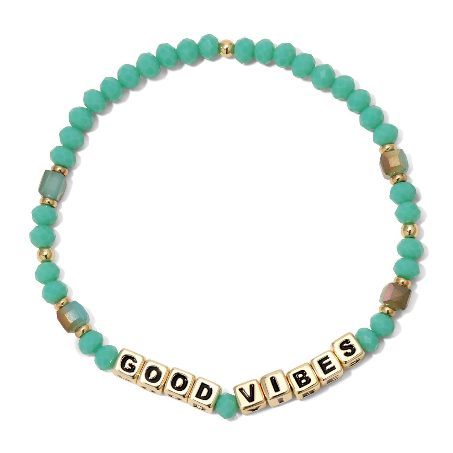 GOOD VIBES Colorful Words Bracelet