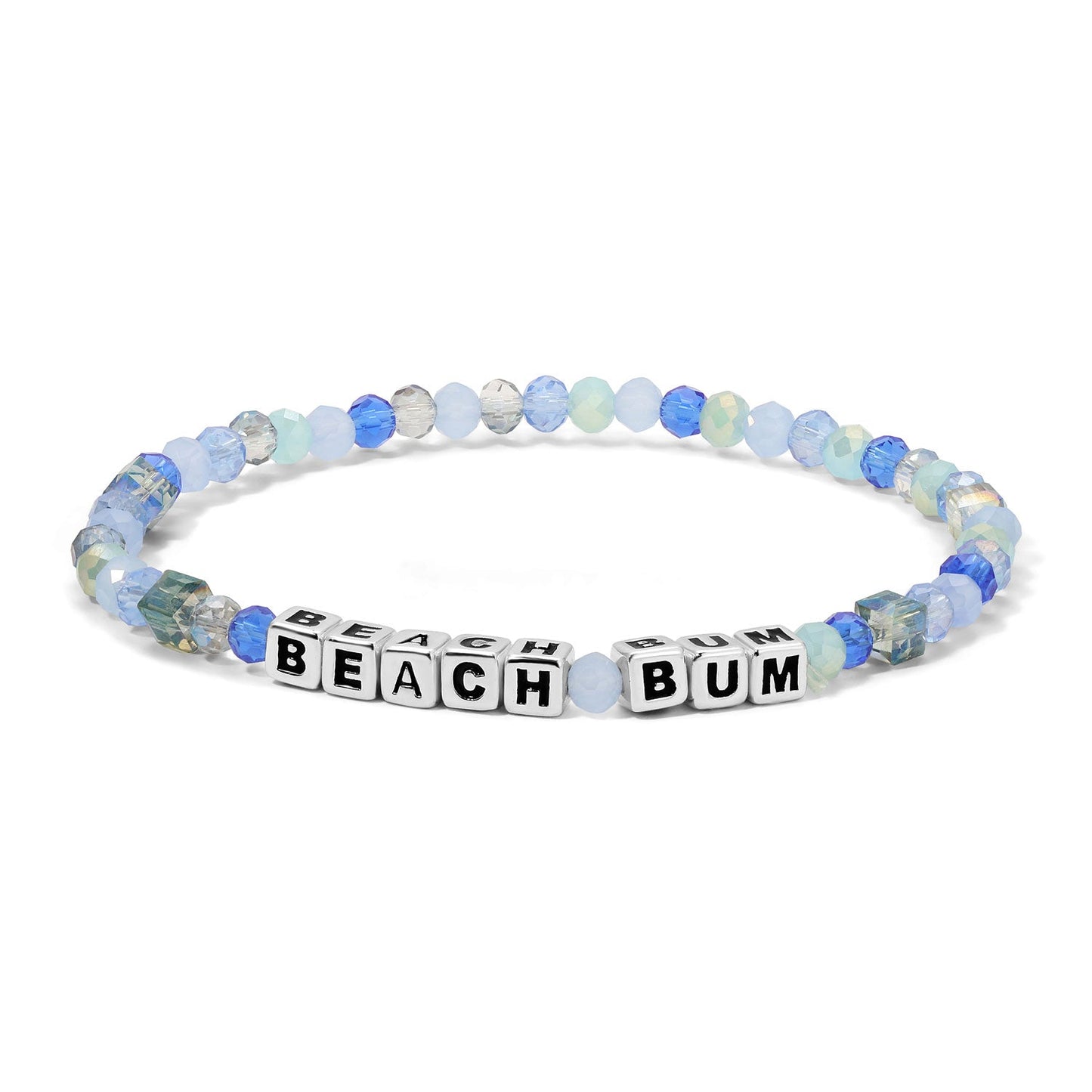 BEACH BUM Colorful Words Bracelet