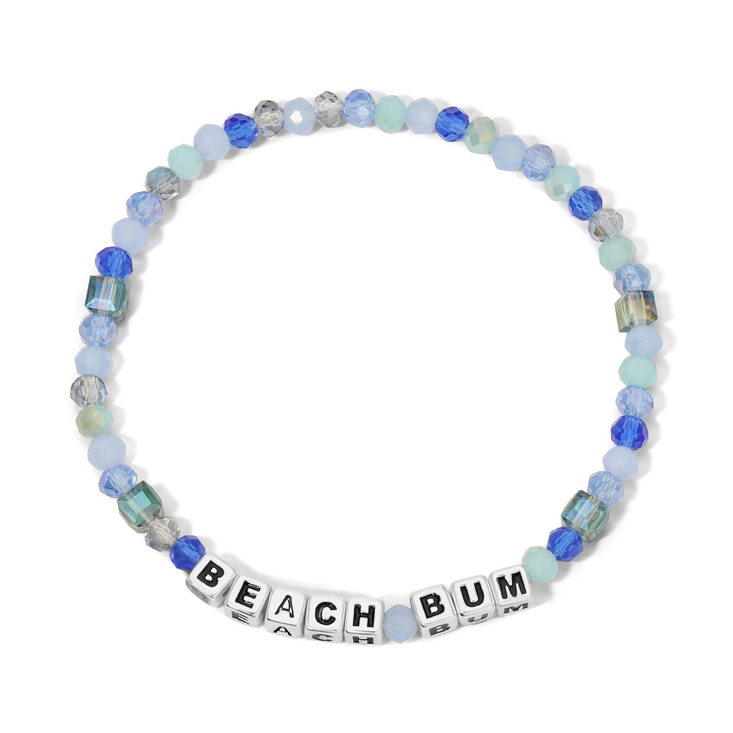 BEACH BUM Colorful Words Bracelet