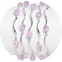 Periwinkle Crystal stretch bracelet