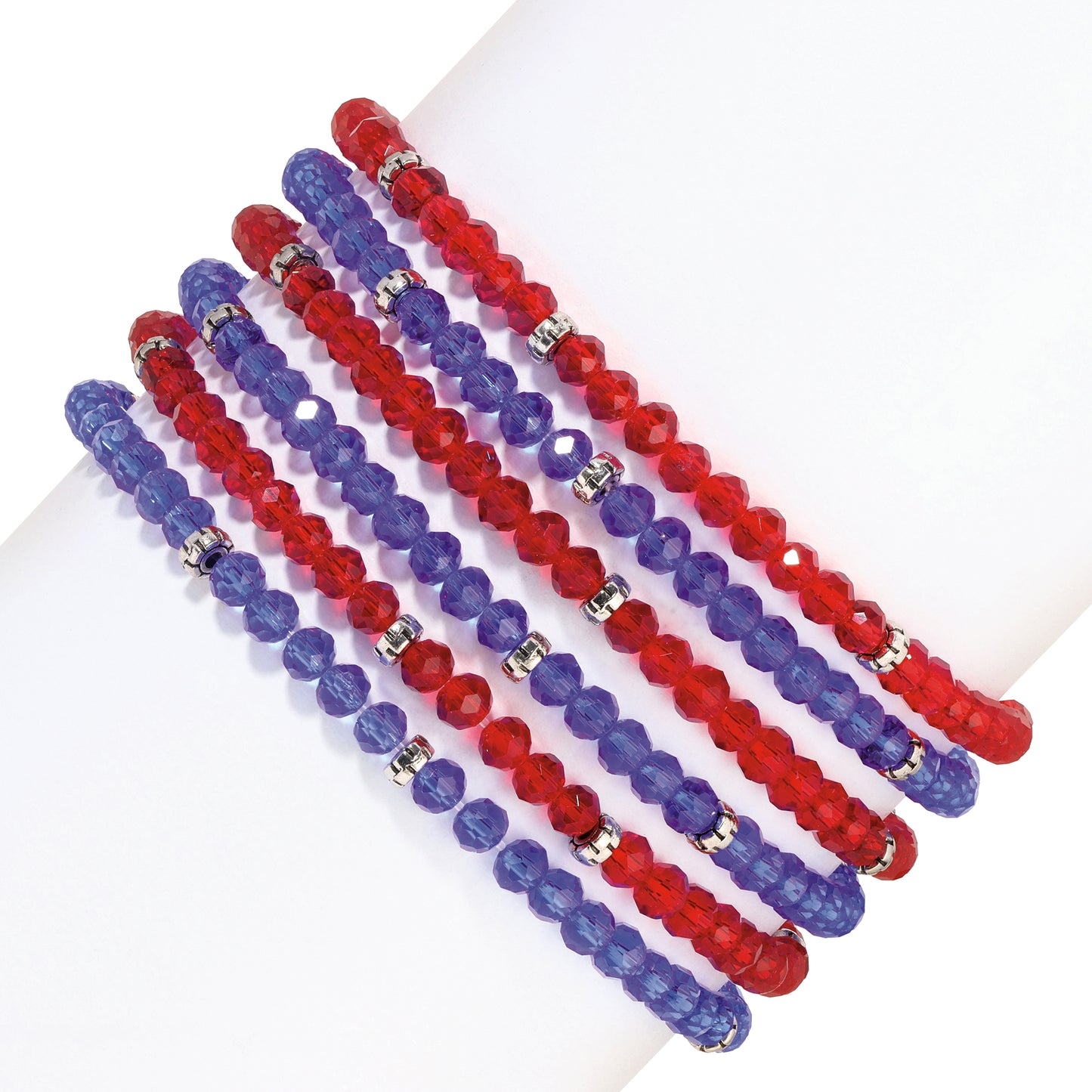 Ruby & Royal Mini-Crystal Team Bracelets