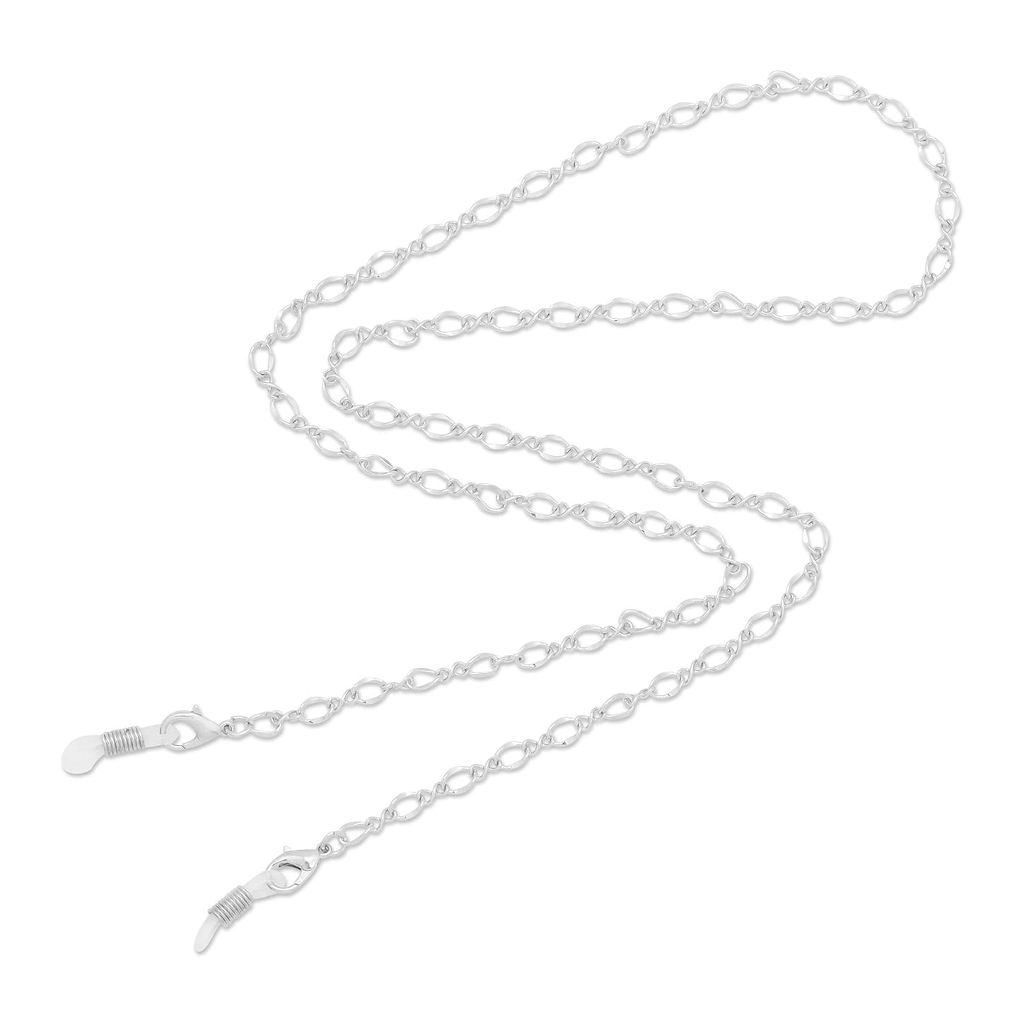 silver figure-8 chain lanyard