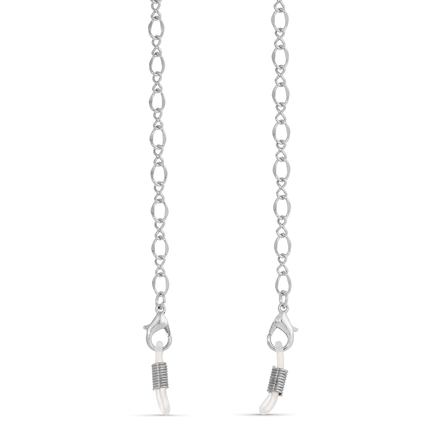 silver figure-8 chain lanyard