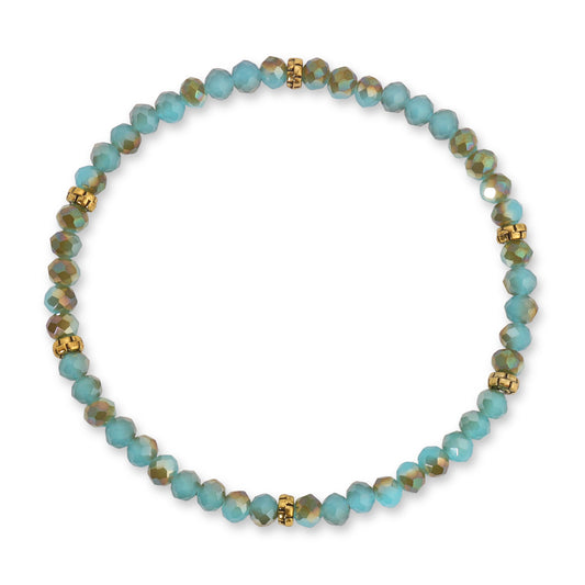 Sand and Sea Mini-Crystal Stretch Bracelet
