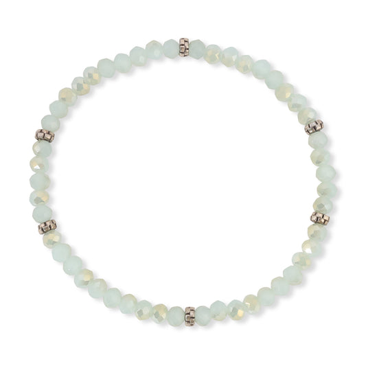 Powder Blue Mini-Crystal Stretch Bracelet