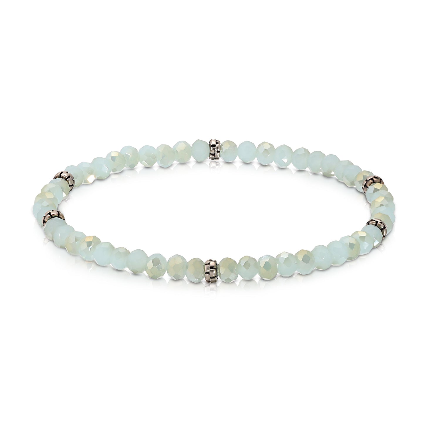 Powder Blue Mini-Crystal Stretch Bracelet