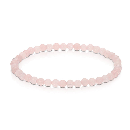 rose quartz beaded bracelet