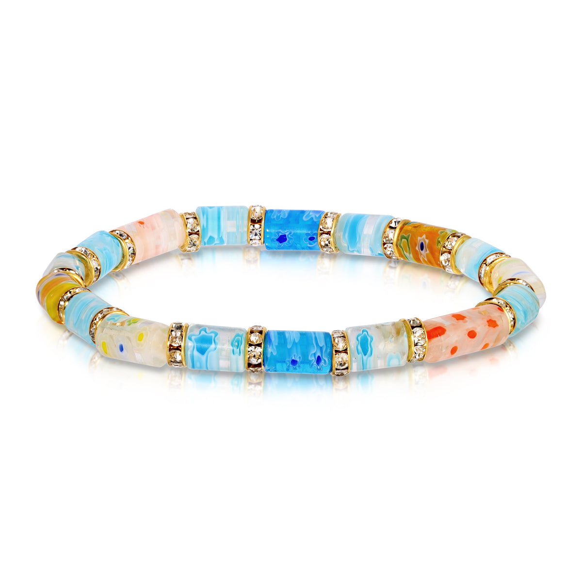 colorful bracelet with multicolored stone beads