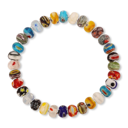 colorful murano glass bead necklace