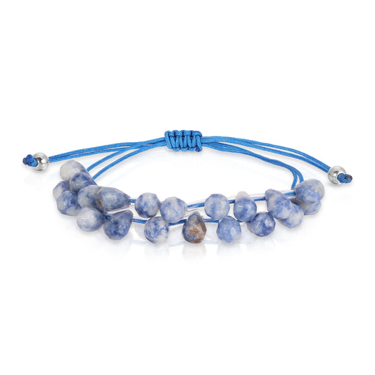 blue sodalite beaded bracelet