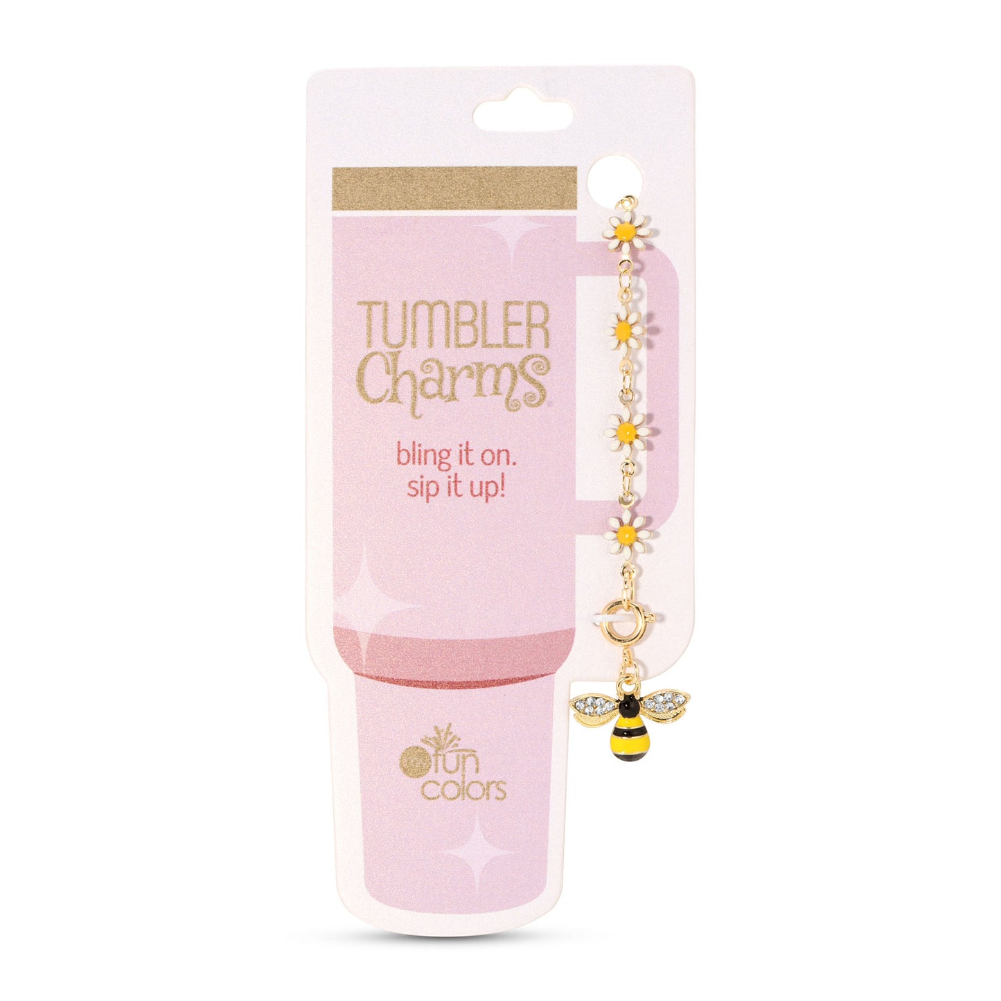 Bumble Bee & Daisy Tumbler Charm