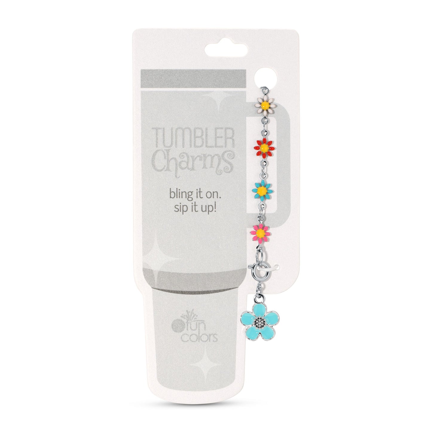 Flower Power Tumbler Charm