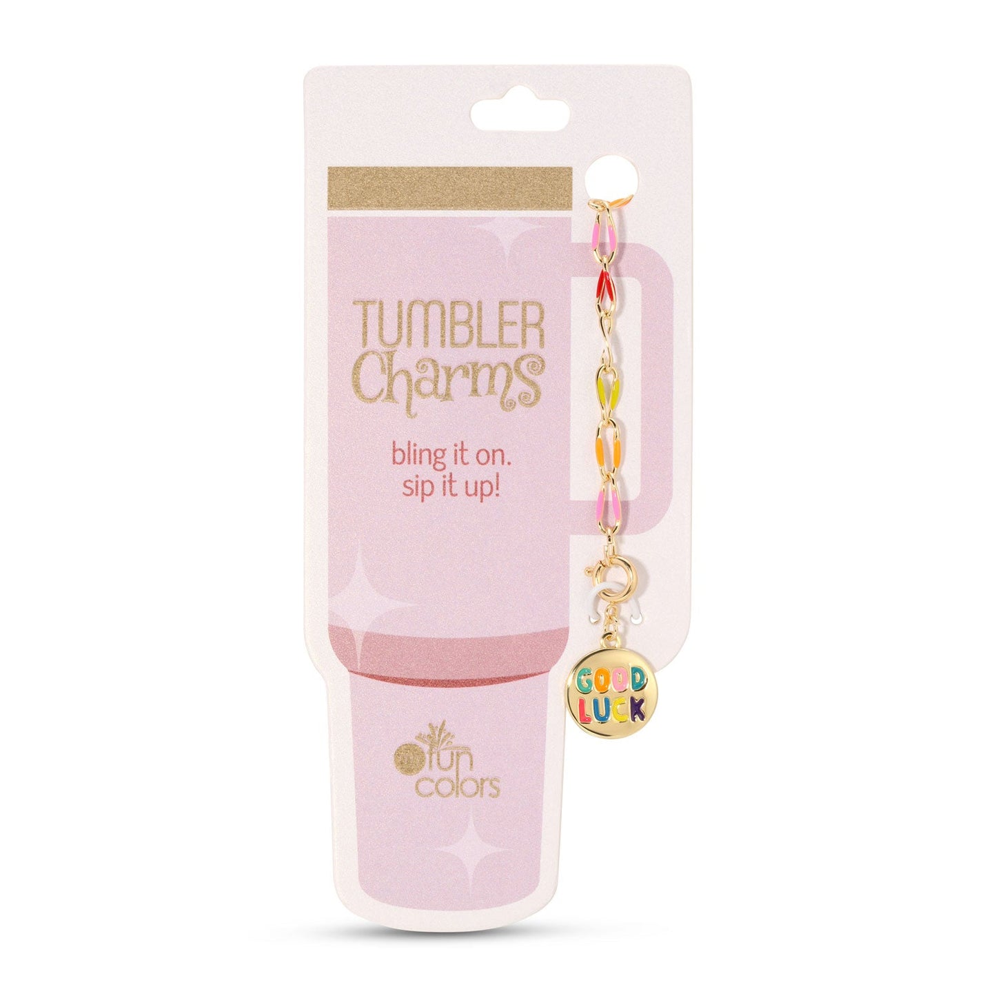 Good Luck Multi-Color Tumbler Charm