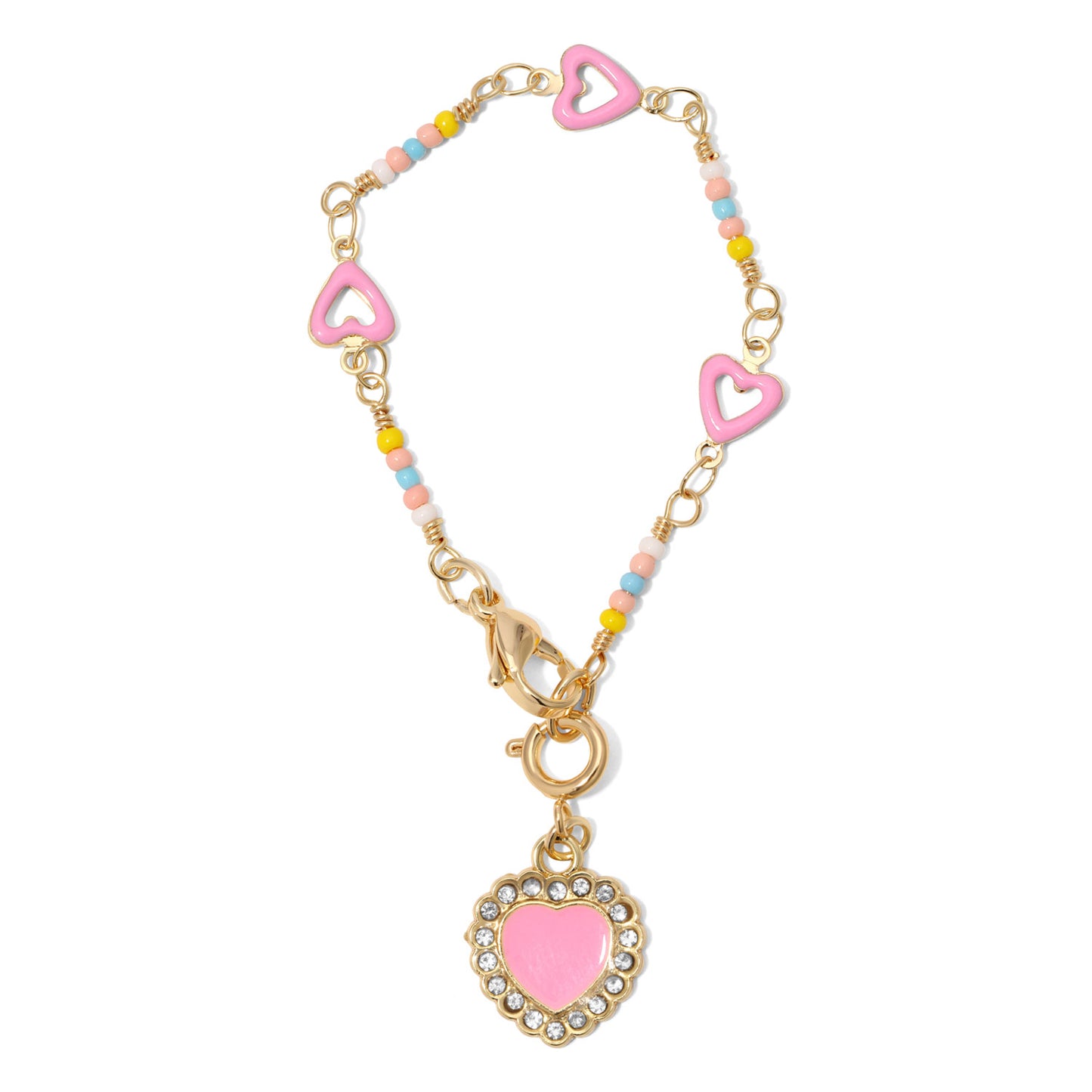 Pink Heart Tumbler Charm