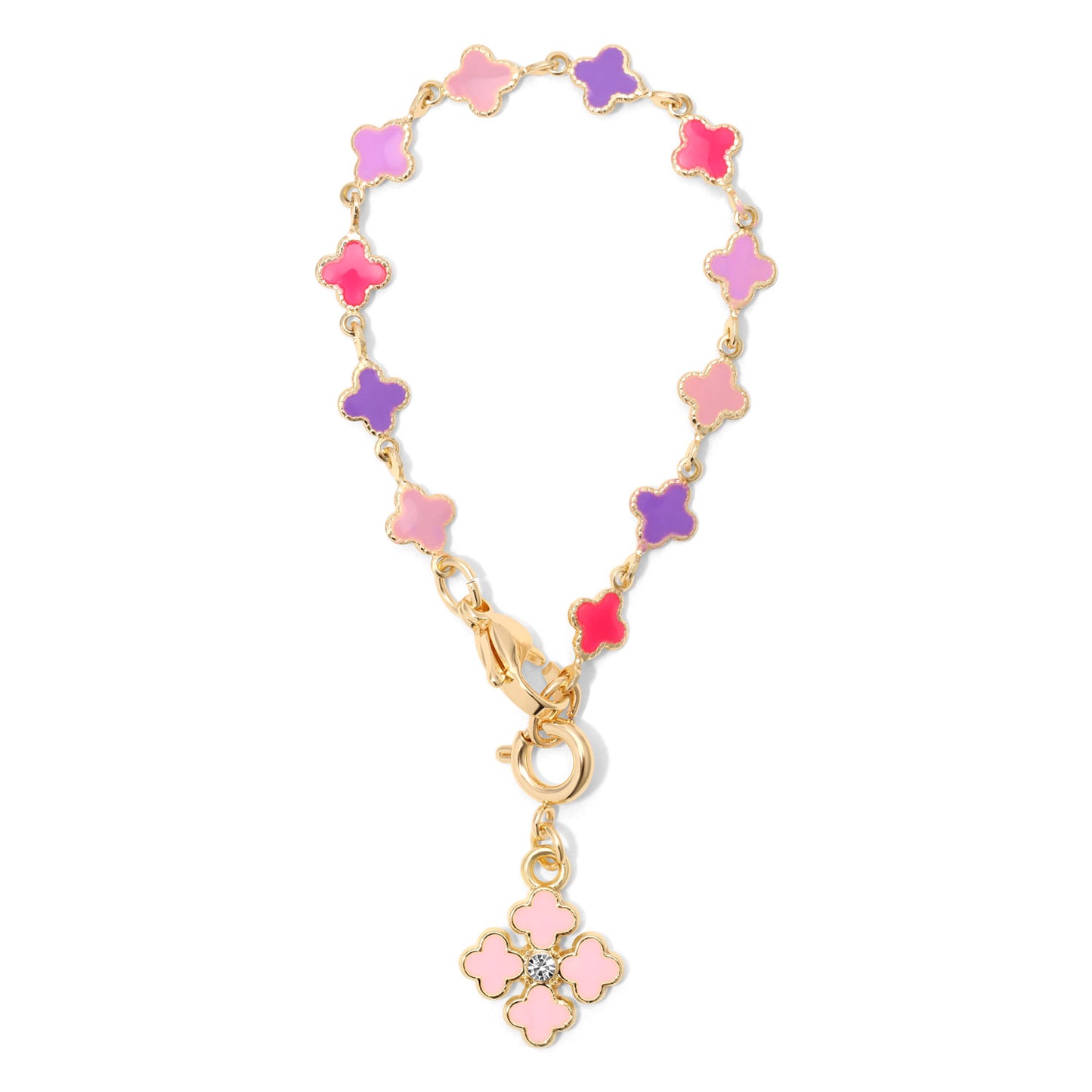 Pink Clover Tumbler Charm