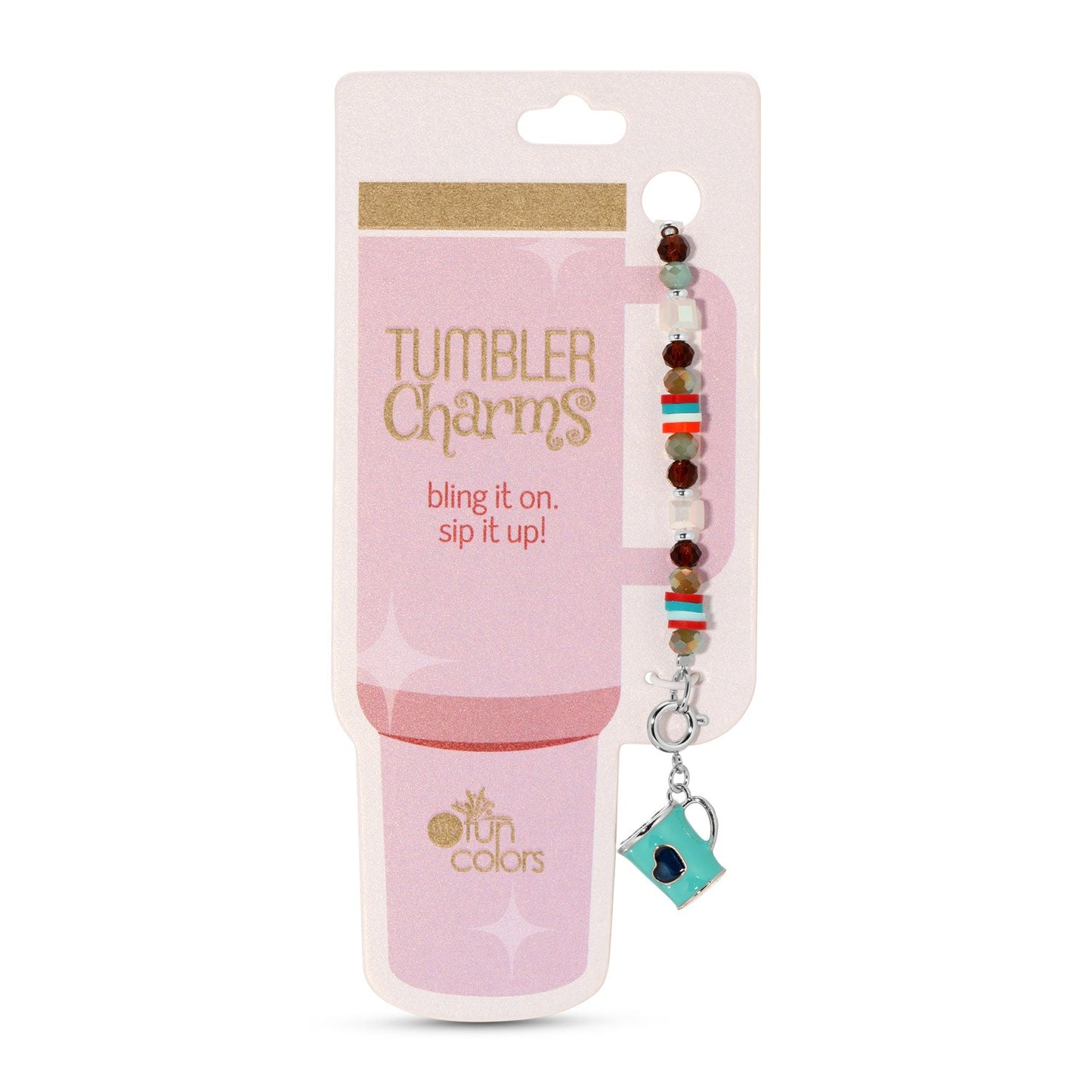 Turquoise Coffee Cup Tumbler Charm