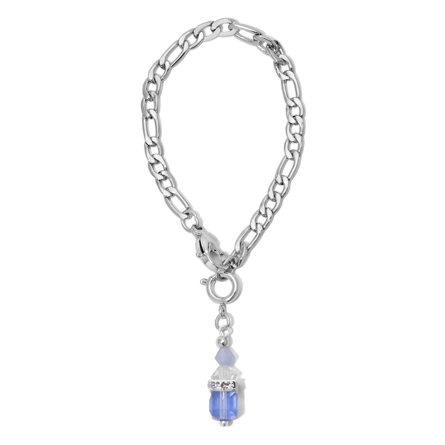 Aqua Crystal Drop Tumbler Charm