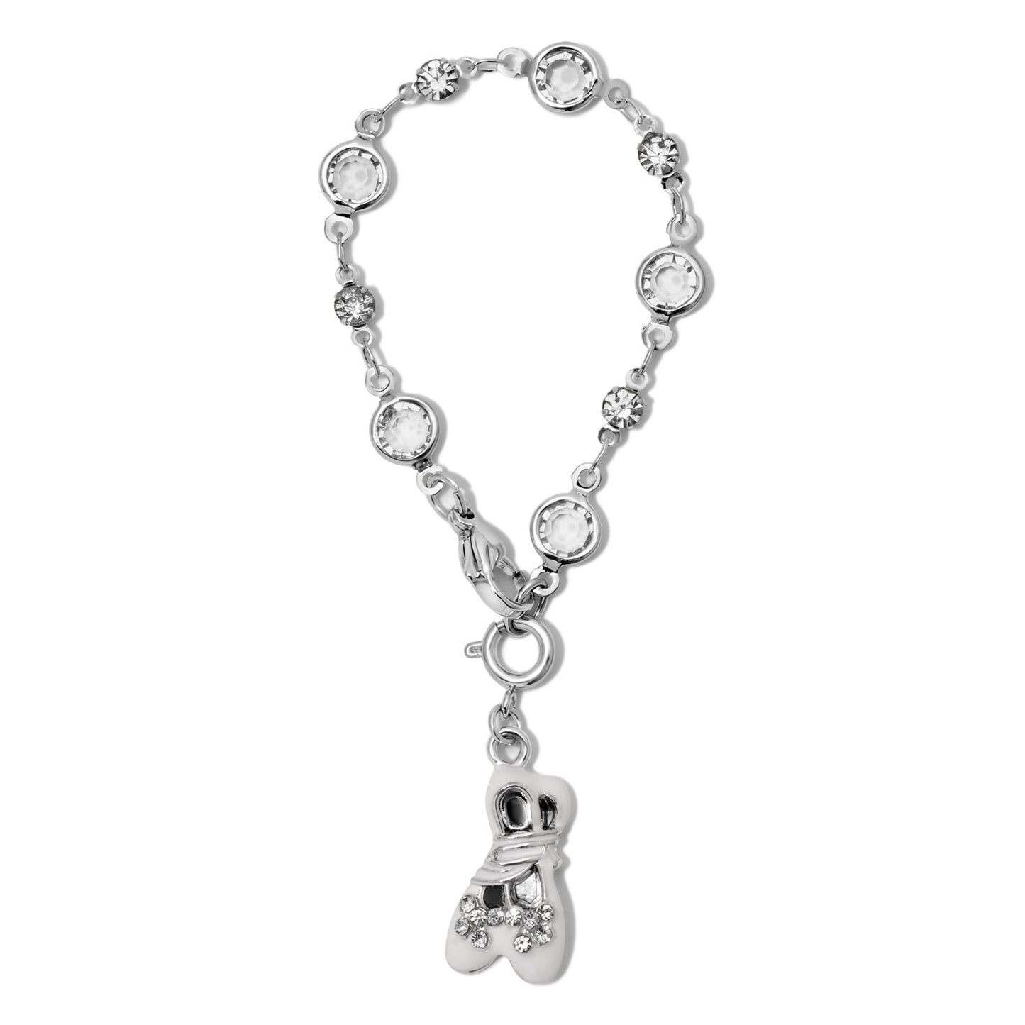Silver Ballet Slippers Tumbler Charm