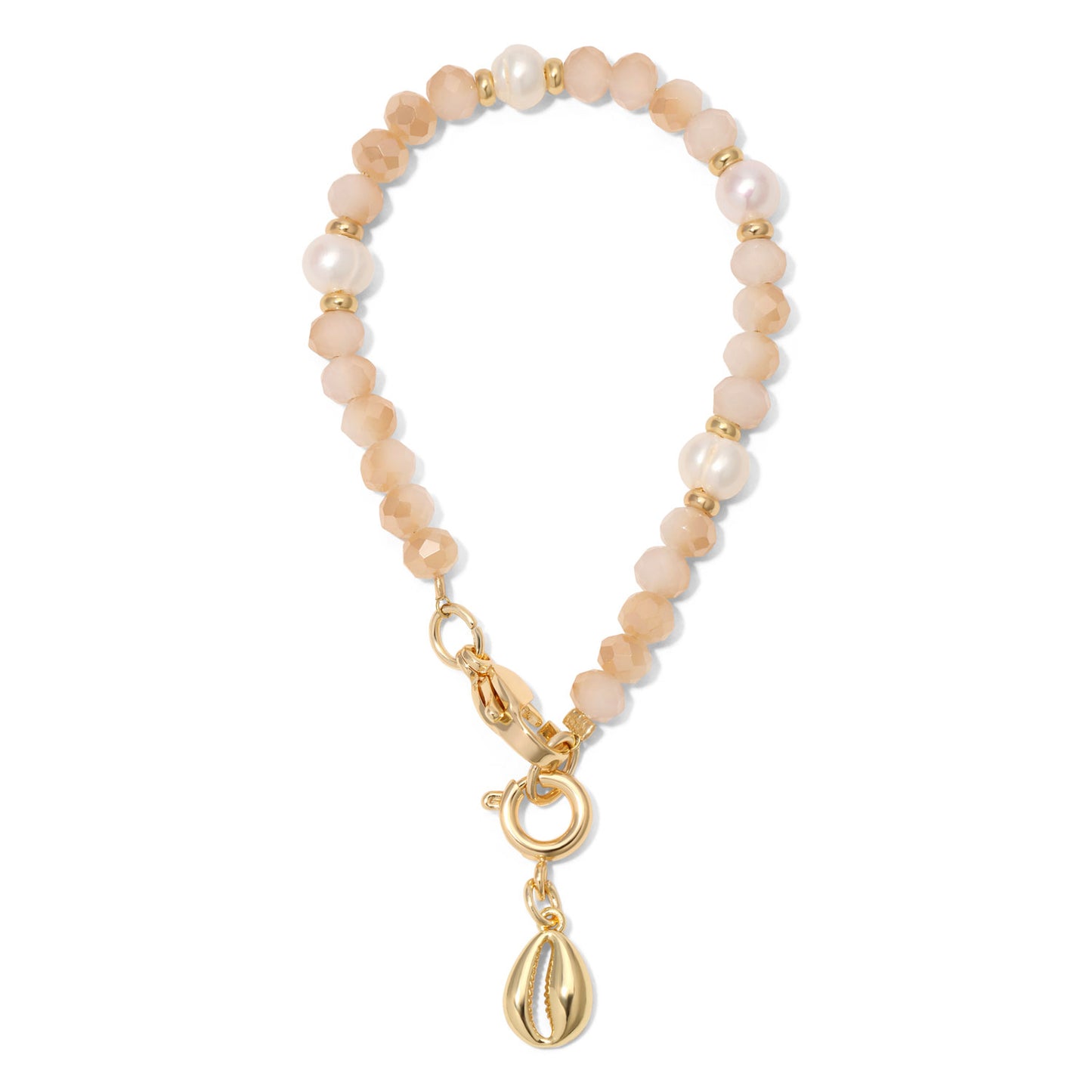 Gold Cowrie Shell Tumbler Charm