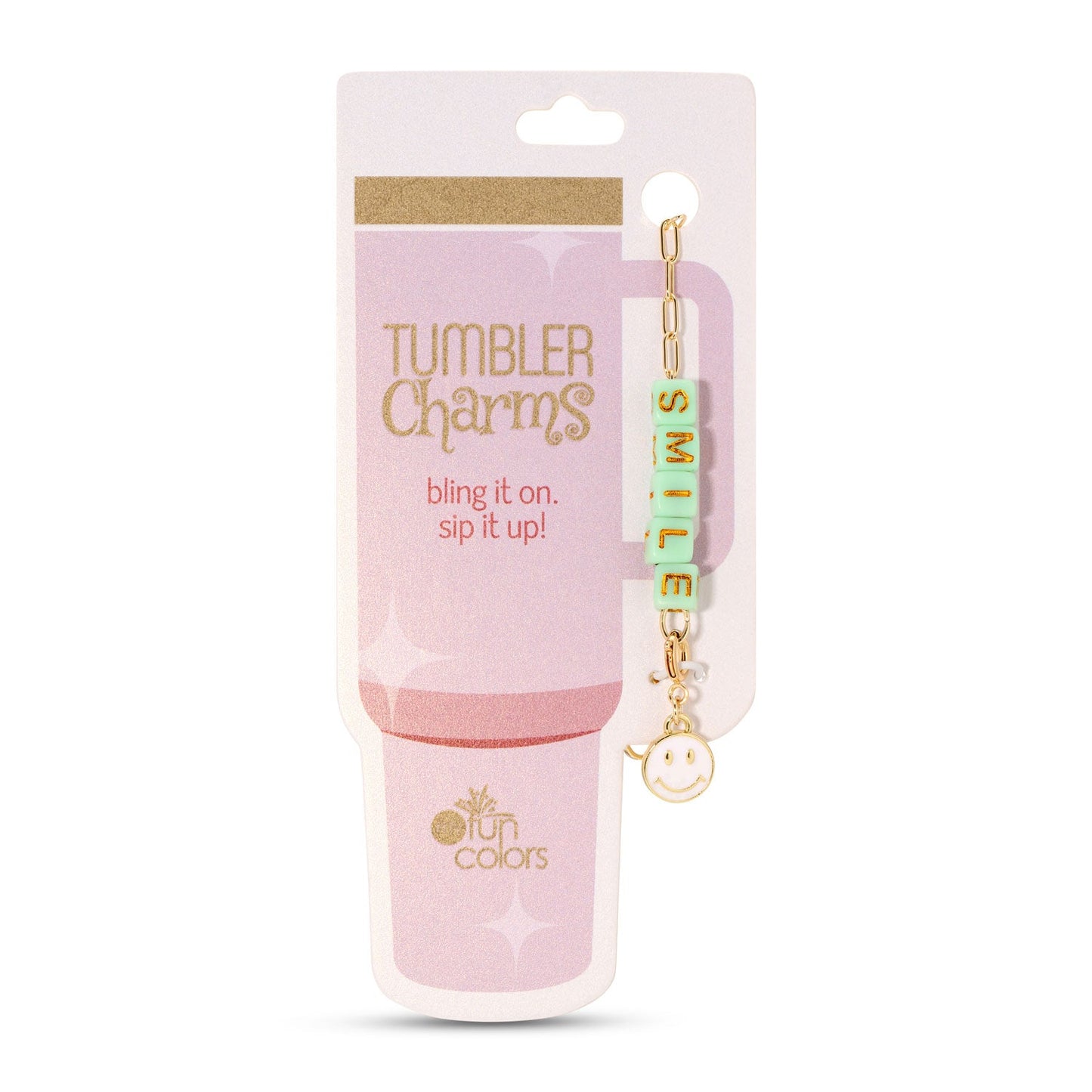 Smile Happy Face Tumbler Charm