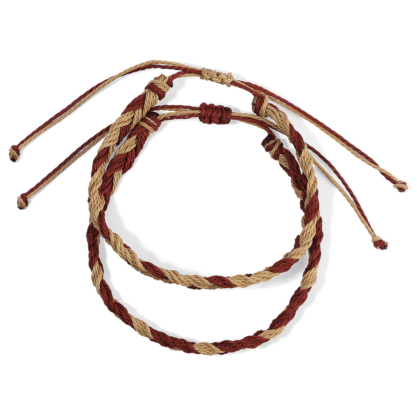 brown and beige braided bracelet