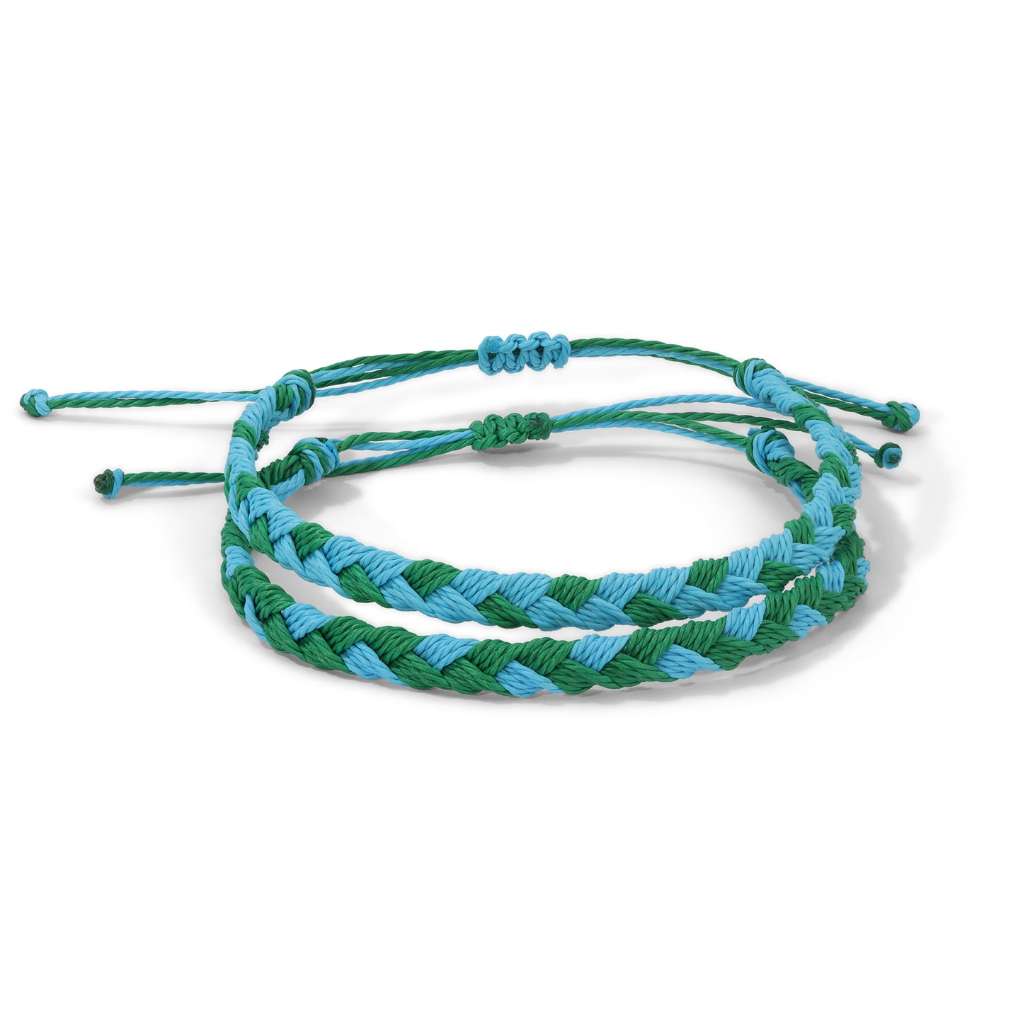 Green & Blue Braided Team Bracelets