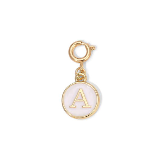 gold letter a charm pendant