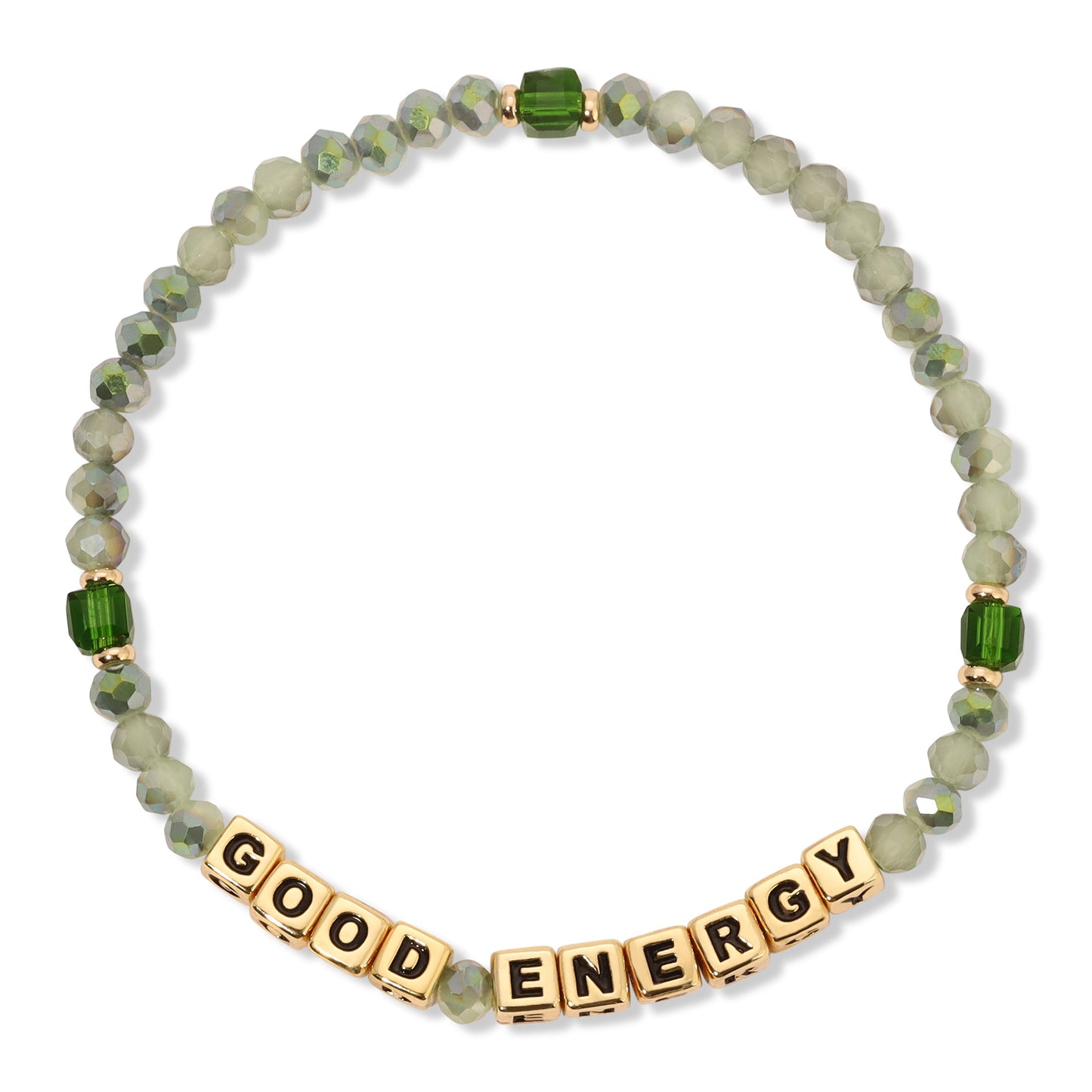 good energy bracelet green beads
