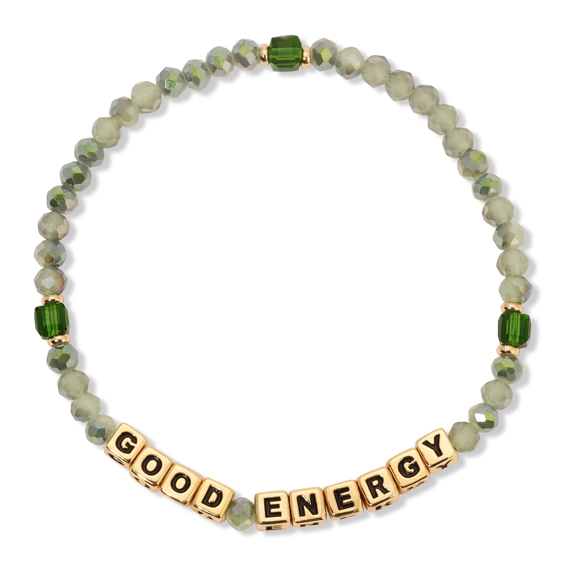 good energy bracelet green beads