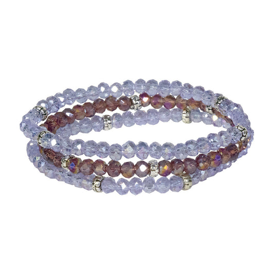 lavender mist - kids mini-crystal bracelet 3-stack